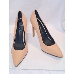 Jeffrey Campbell Nubuck Leather Nude/Peachy Beige 4.5" Stiletto Heels Size 9
